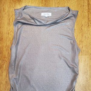 Calvin Klein Silver Shimmery Top